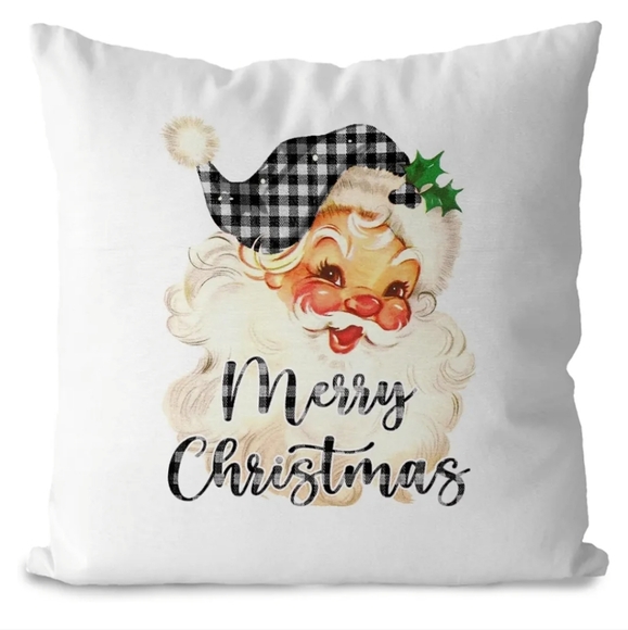 Other - Merry Christmas 18x18 Vintage Christmas Santa Pillow Covers - NIP